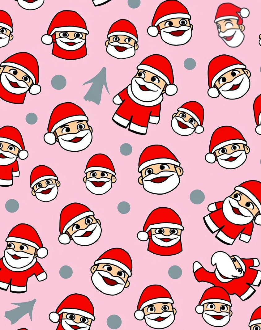 Pink Santa Claus Christmas Celebration Rug