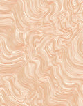 Coral Wavy Lines Contour Pattern Rug