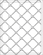 Geometric Trellis Diamond Pattern Rug