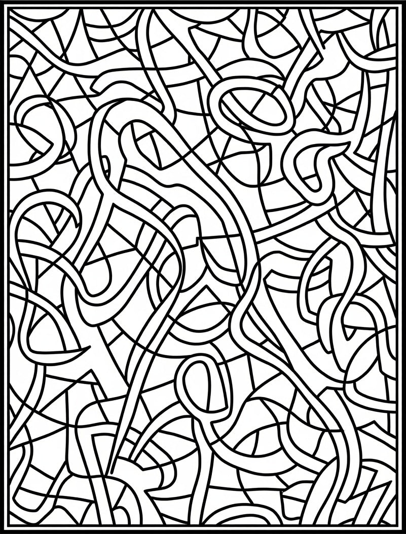 Abstract Black White Swirl Pattern Rug