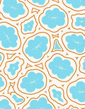 Abstract Blue Cloud Pattern Rug