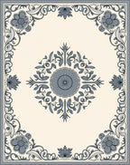 Classic Floral Scrollwork Medallion Rug
