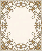 Scrollwork Golden Vintage Pattern Rug