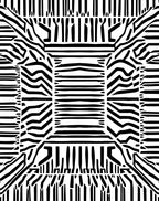Bold Black White Zebra Print Rug