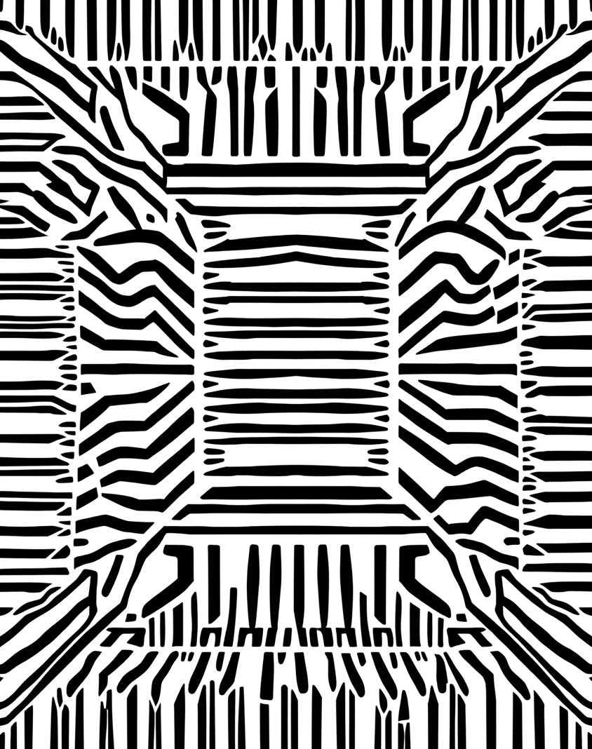 Bold Black White Zebra Print Rug