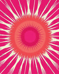 Explosive Sunburst Floral Pattern Rug