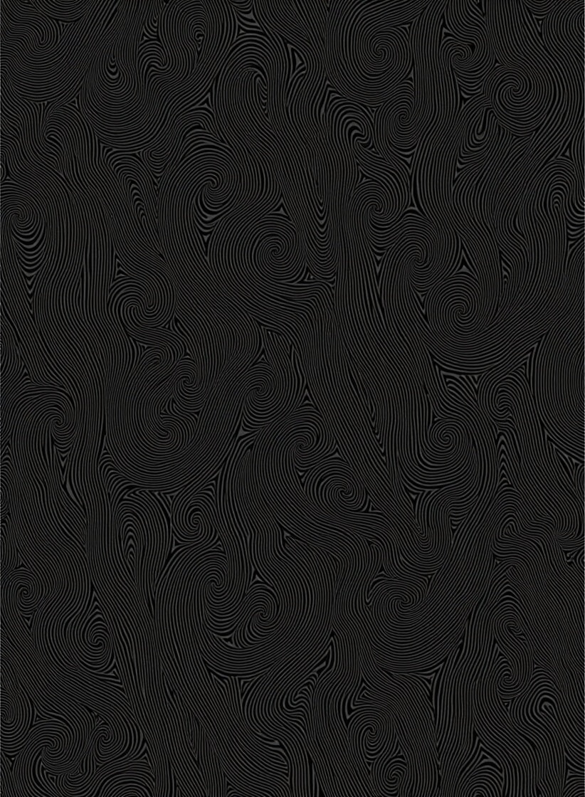 Dark Swirl Patterned Abstract Rug