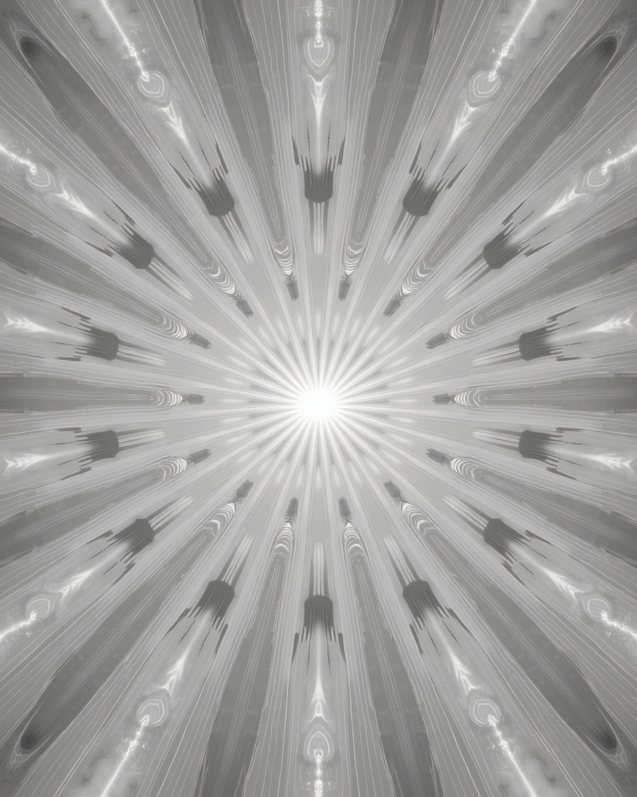 Radial Sunburst Abstract Design Rug
