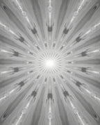 Radial Sunburst Abstract Design Rug