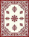 Classic Floral Scroll Work Design Rug