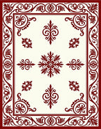 Classic Floral Scroll Work Design Rug
