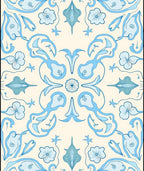 Art Nouveau Floral Swirl Pattern Rug