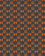 Bold Orange Abstract Geometric Pattern Rug