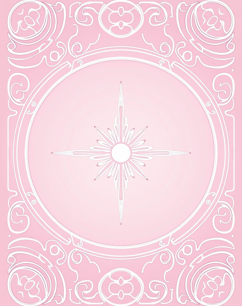 Art Nouveau Starburst Floral Design Rug