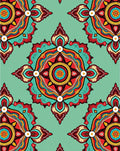 Colorful Mandala Style Pattern Rug