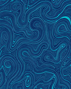 Abstract Swirls Triangles Deep Blue Rug