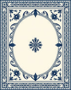 Ornate Floral Border Classic Design Rug