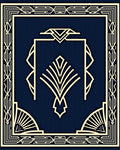 Elegant Geometric Fan Pattern Art Deco Rug