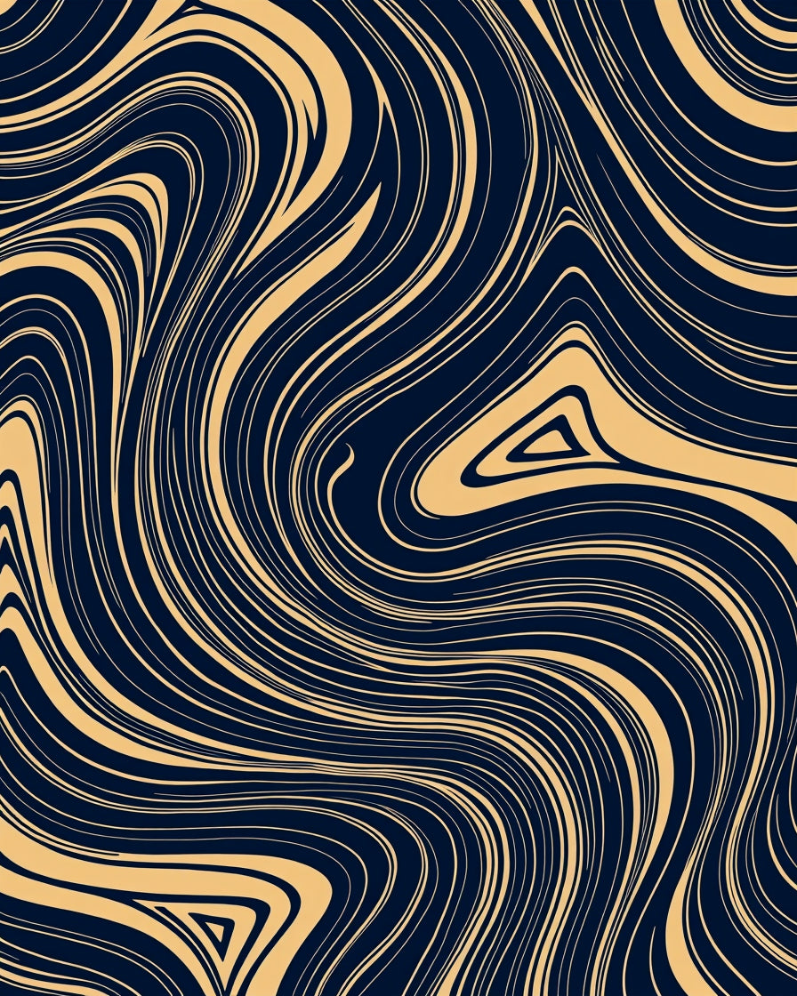 Abstract Swirls Flowing Pattern Rug