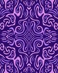 Amethyst Lavender Swirls Pattern Rug