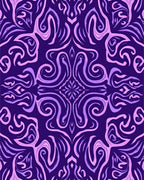 Amethyst Lavender Swirls Pattern Rug