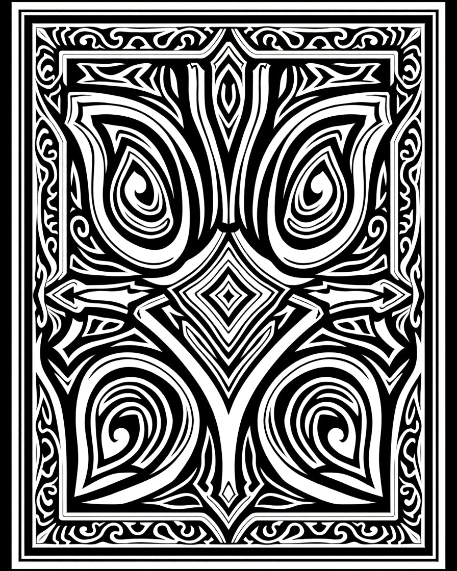 Black White Bold Abstract Art Rug
