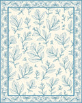 Delicate Leaf Pattern With Floral Border Rug