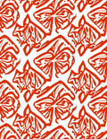 Bold Red Floral Abstract Pattern Rug
