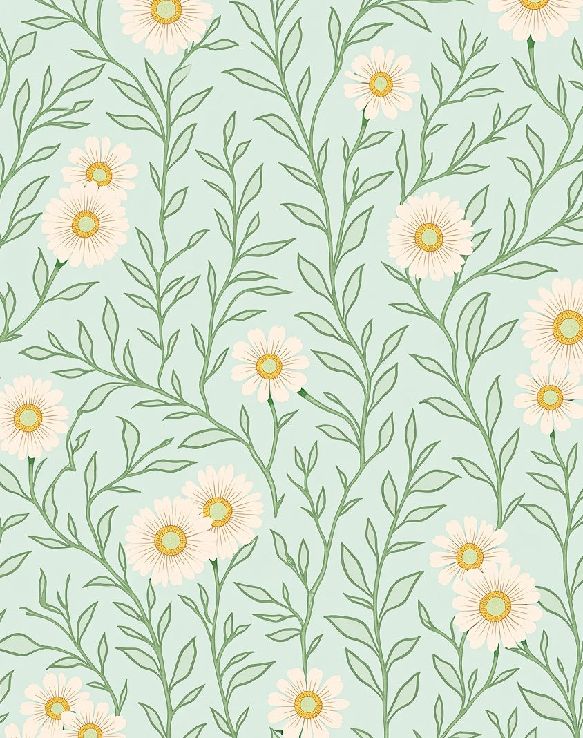 Delicate Bloom Vine Pattern Rug