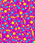 Bright Multi Colored Polka Dot Design Rug
