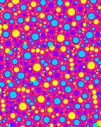 Bright Multi Colored Polka Dot Design Rug