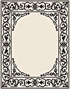 Elaborate Black Floral Border Design Rug