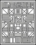 Abstract Geometric Black White Design Rug