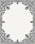 Vintage Floral Scrollwork Pattern Rug