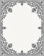 Vintage Floral Scrollwork Pattern Rug