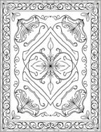 Intricate Floral Swirl Abstract Design Rug