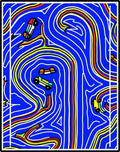 Retro Race Track Cars Abstract Rug