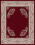Classic Burgundy Cream Ornamental Design Rug