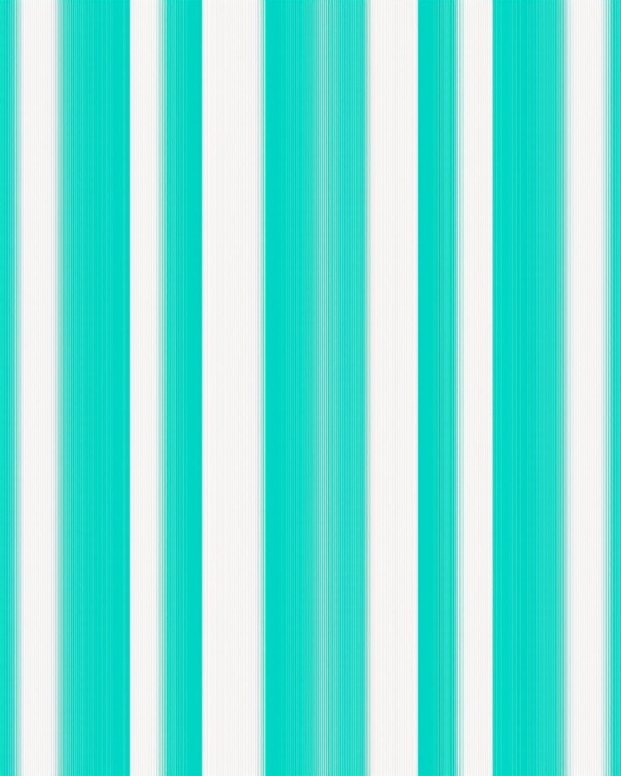 Bold Teal White Stripe Pattern Rug