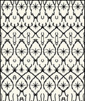 Abstract BlackWhite Linear Pattern Design Rug