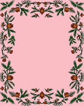 Rustic Evergreen Floral Garland Rug