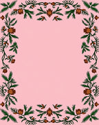 Rustic Evergreen Floral Garland Rug