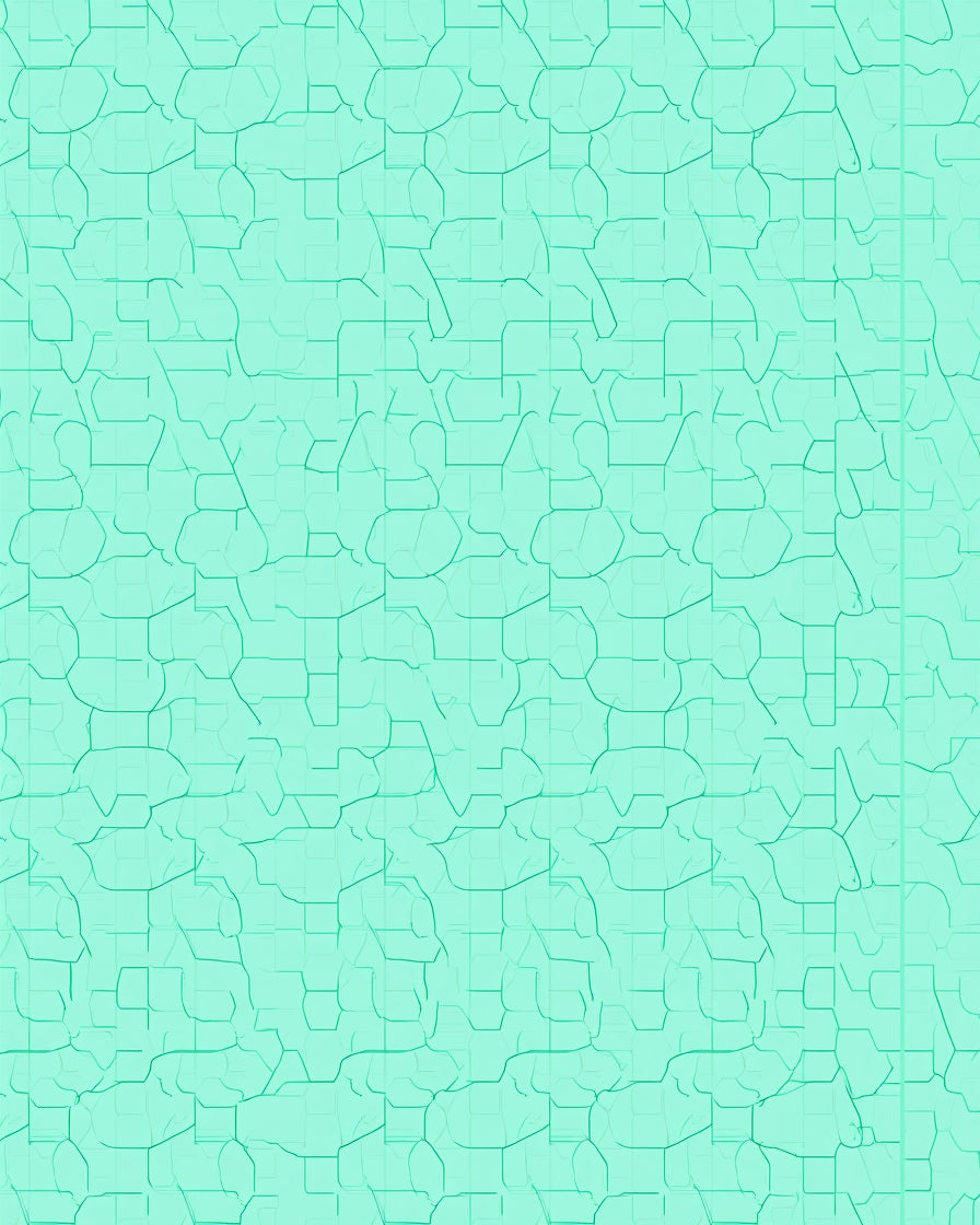 Aqua Abstract Geometric Grid Pattern Rug