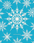 White Snowflakes On Bright Blue Background Rug