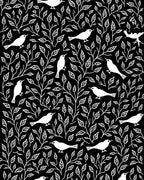 Charming Birds Branches Silhouette Design Rug