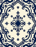 Classic Scrollwork Floral Design Rug