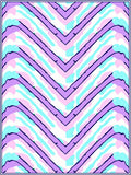 Chevron Pastel Swirl Design Rug