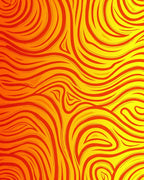 Bold Warm Fire Swirl Pattern Rug