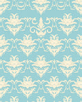 Pale Yellow Floral Damask Pattern Rug