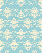 Pale Yellow Floral Damask Pattern Rug